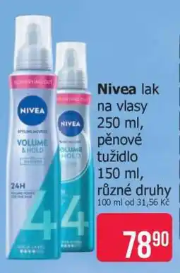 Teta Nivea lak na vlasy 250 ml, pěnové tužidlo 150 ml nabídka