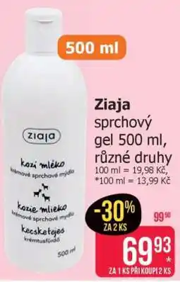 Teta Ziaja sprchový gel 500 ml, různé druhy nabídka