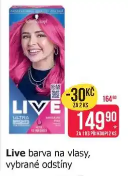 Teta Live barva na vlasy, vybrané odstíny nabídka
