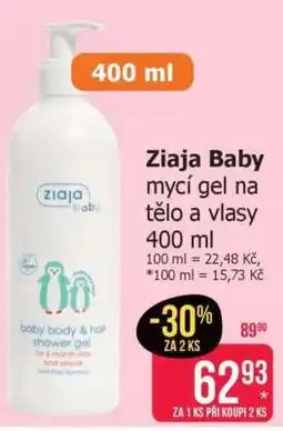 Teta Ziaja Baby mycí gel na tělo a vlasy 400 ml nabídka