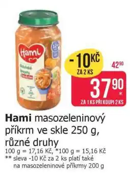 Teta Hami masozeleninový příkrm ve skle 250 g, různé druhy nabídka