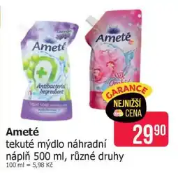 Teta Ameté tekuté mýdlo náhradní náplň nabídka