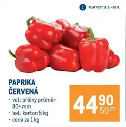 Makro Paprika červená nabídka