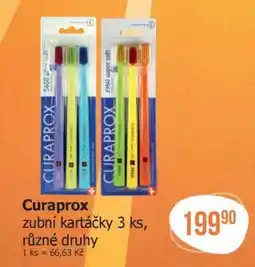Teta Curaprox zubní kartáčky 3 ks nabídka