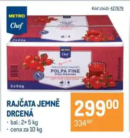 Makro Rajčata jemně drcená nabídka
