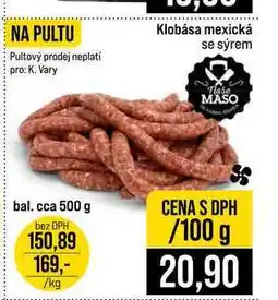 Jip Klobása mexická se sýrem bal. cca 500 g 100g nabídka