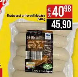 Jip Bratwurst grilovací klobása nabídka