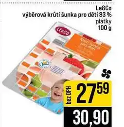Jip Le&Co výběrová krůtí šunka pro děti 83% plátky nabídka