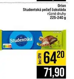Jip Orion Studentská pečeť čokoláda různé druhy nabídka