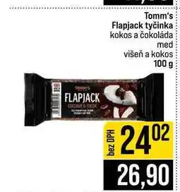 Jip Tomm's Flapjack tyčinka kokos a čokoláda med višeň a kokos nabídka