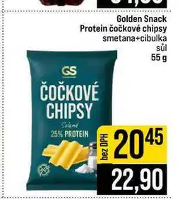 Jip Golden Snack Protein čočkové chipsy smetana+cibulka súl 55 g nabídka