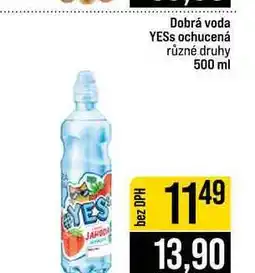 Jip Dobrá voda YESS ochucená různé druhy nabídka