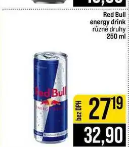 Jip Red Bull energy drink různé druhy nabídka