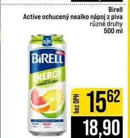 Jip Birell Active ochucený nealko nápoj z piva různé druhy nabídka
