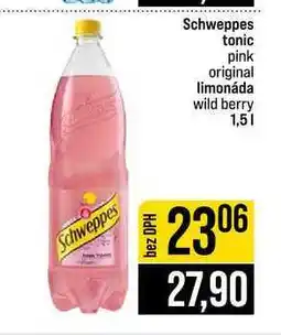 Jip Schweppes tonic pink original limonáda wild berry nabídka