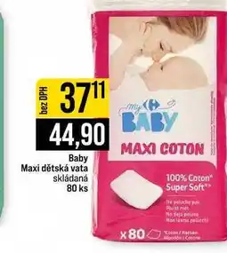 Jip Baby Maxi dětská vata skládaná 80 ks nabídka