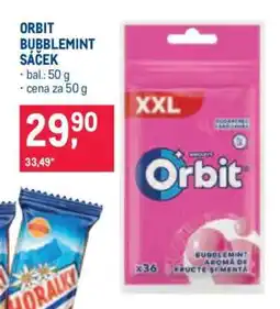 Makro ORBIT BUBBLEMINT SÁČEK nabídka