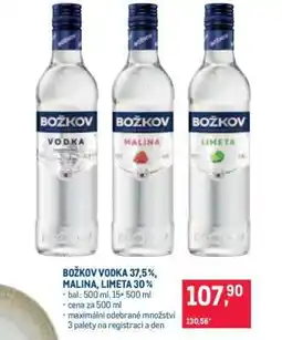 Makro BOŽKOV VODKA 37,5%, MALINA, LIMETA 30% nabídka