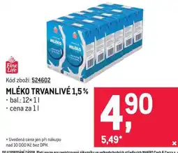 Makro Mléko trvanlivé 1,5 % nabídka
