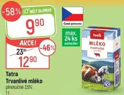 Globus Tatra trvanlivé mléko plnotučné 3,5% nabídka