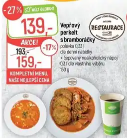 Globus Můj Globus Vepřový perkelt s bramboráčky nabídka