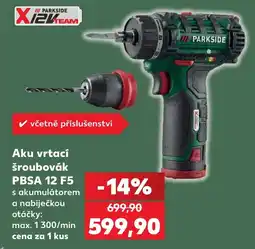Kaufland Parkside aku vrtací šroubovák PBSA 12 F5 nabídka