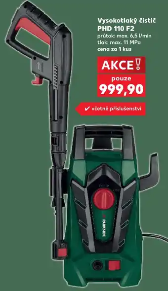 Parkside vysokotlaký čistič PHD 110 F2