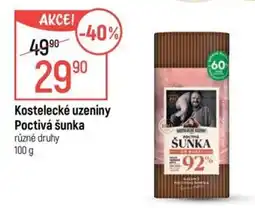 Globus Kostelecké uzeniny Poctivá šunka nabídka