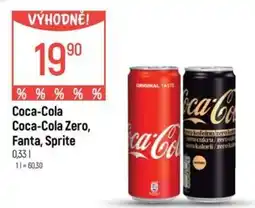 Globus Coca-Cola Coca-Cola Zero, Fanta, Sprite nabídka