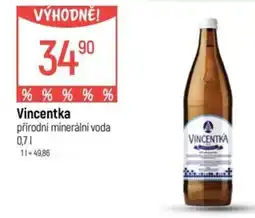 Globus Vincentka přírodní minerální voda nabídka