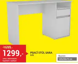 Baumax Psací stůl sara bílá nabídka