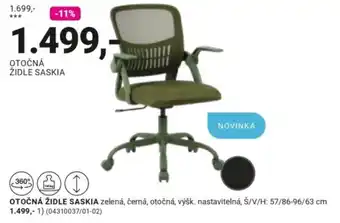 Möbelix Saskia otočná židle nabídka