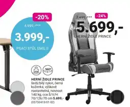 Möbelix Prince herní židle prince nabídka
