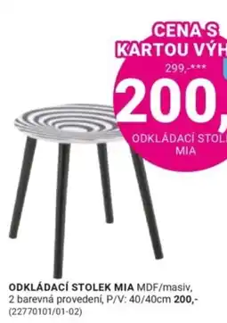 Möbelix Mia odkládací stolek nabídka