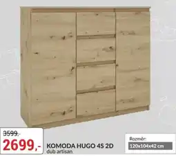 Baumax Komoda Hugo 4S 2D dub artisan nabídka