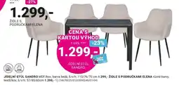 Möbelix Sandro jídelní stůl židle s područkami elena nabídka