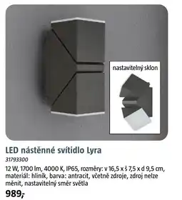 Bauhaus Lyra LED nástěnné svítidlo nabídka