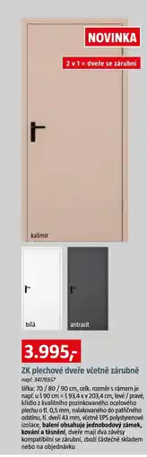 Bauhaus ZK plechové dveře včetně zárubně nabídka