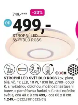 Möbelix Ross stropní led svítidlo nabídka