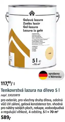 Bauhaus Tenkovrstvá lazura na dřevo nabídka