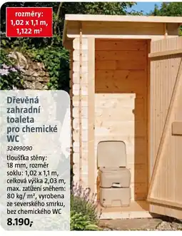 Bauhaus Dřevěná zahradní toaleta pro chemické wc nabídka