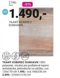 Möbelix Dunhavn tkaný koberec nabídka