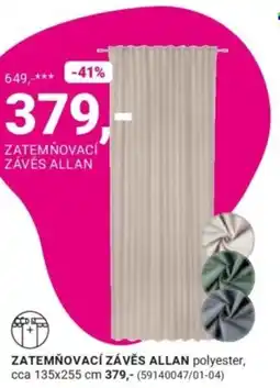 Möbelix Allan zatemňovací závěs nabídka