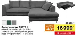 Sconto Gusto II rohová, rozkládací, plocha lůžka nabídka
