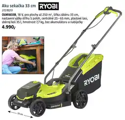 Bauhaus Ryobi aku sekačka 33 cm nabídka