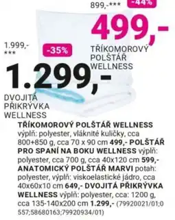 Möbelix Wellness tříkomorový polštář nabídka