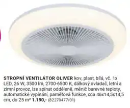 Möbelix Oliver stropní ventilátor nabídka