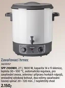 Bauhaus Sencor zavařovací hrnec SPP 2100WH nabídka