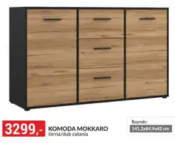Baumax Mokkaro komoda černá/dub catania nabídka