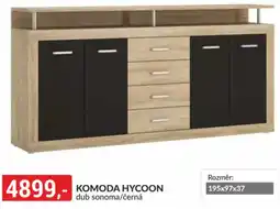 Baumax Komoda hycoon dub sonoma/černá nabídka
